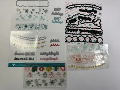 Diamond Press Retired Holiday Christmas Dies and Stamps Cards Tags Scrapbooking