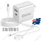 USB C Adapter Magnetic Fast Charger For Apple Watch 7/6/5/4/3/2/1/SE iPhone iPad