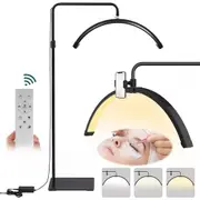 Eyelash LED Floor Light Half Moon Lamp for Lash Extension Beauty SPA Lighting Black Floor Light