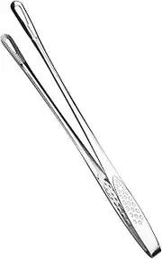 Fenteer Stainless Steel BBQ Tongs Food Tongs,Tweezer Extra Long Grill Tongs,Kitchen Cooking Tongs for Meat, 28cm