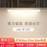 磁吸檯燈酷斃燈宿舍燈眼護燈LED學習燈USB充電閱讀燈管學生書桌燈