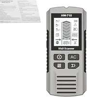Multifunctional Handheld Metal and Wall Detector, Wall Detector Scanner Five-in-one Portable Wire Pipe Power Scanner, Suitable for Detecting Metal, Cables, Wood (Grey)