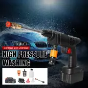 Cordless Car Washing Gun 35Bar High Pressure Washer Gun 20000mAh 2Nozzle Sprayer