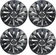 4PCS 19-Inch Wheel Caps Symmetric Automobile Replacemen Hub Cap Full Rim Cover Compatible For Tesla Model Y 2018-2024(L-R Gun Gray)
