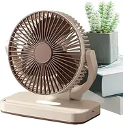 WJnflQN Circulating Fan,Rechargeable Desk Quiet Air Circulator Fan - 3 Speed Settings DC Motor Appliance with 360 Degree Rotation and Hook for Bedroom, Living Room