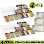 4 PCS Spice Rack Drawer Organiser Herbs and Spice Storage Expandable for Kitchen