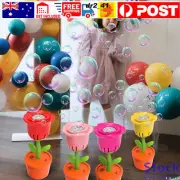 Automatic Flower Bubble Machine,Sunflower Bubble Makers Bubble Toys With Music”