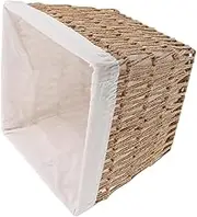 ABOOFAN Woven Bread Basket: Handmade Paper Rope Bread Basket With Cotton Cloth Liner - Woven Storage Container For Fruits Sundries Dining Parties