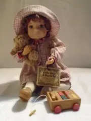 2003 Boyds Bear Little Girls & Boyds Darcie Blueprint Building Dreams Doll 4714