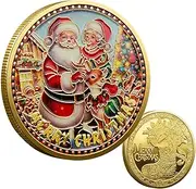 Santa and Coin | Unique Christmas Collectible | Limited Edition Commemorative Coin for Holiday Decor and Stocking Stuffer Ideas