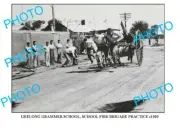 6 x 4 PHOTO OF OLD GEELONG GRAMMER SCHOOL FIRE BRIGADE