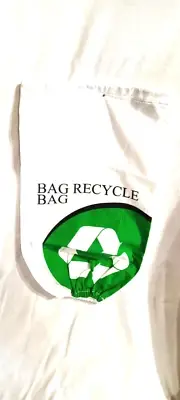 Cotton Recycle Bag Holder with A Pull String End & An Elasticated End, NEW,