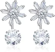 [Generic] Women Cubic Zirconia Earrings Stud Jewelry 925 Fashion Romance Exquisite Snowflake Earrings Jewelry Gift Made in China