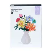 555 Piece Mini Blocks Flower Series: Flower Bouquet with Vase Playset