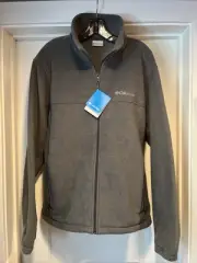 Columbia Granite Mountain Fleece Jacket Mens Large Gray Full Zip New Tags