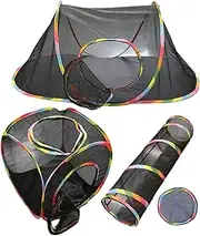 Cat Clacker in Indoor - Ploypen for Cats Outdoors | For Cat with Breathable Mesh | Kitten Fun Playhouse Foldable, Playground for Kittens, Compact Closed, Cage for Dogs