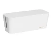 Navaris Cable Tidy Box - Cable Storage Box Organizer for Wires, Cables, White!