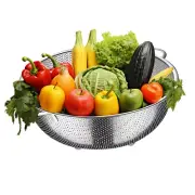 Stainless Steel Colander, 3-Quart Micro-Perforated Metal Colander Strainer wi...