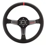 Sparco L575 Monza Steering Wheel Black Leather Red Stripe - 350mm with 63mm Dish