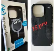 Speck Presidio2 Grip MagSafe Case iPhone 15 Pro (6.1" Large Camera) - Black