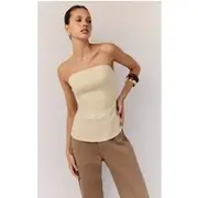 Lemon Peplum Bandeau, Lemon