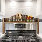 Spice Rack, Space Saving Over The Oven Range Stovetop Storage Display Shelf