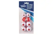 8 Pack of Jarvis Walker Red and White Ball Floats - 2 Different Size Floats
