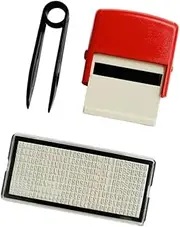 ａ aternee Slot Flip Back Ink Stamp Printing Stamp Compact Alphabet Letter DIY Stamp Set Inking Stamp DIY Custom for Parents Teachers, Red, 14mmx38mm