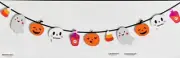 CR Gibson Halloween Party Candy Corn Garland Happy Halloween Ghosts 6 Foot