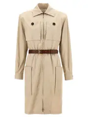 [Saint Laurent] Saint Laurent-Saharienne Abiti Beige-Donna 38FR