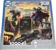 Justice League Puzzle and Poster 1000 Piece DC Thomas Kinkade