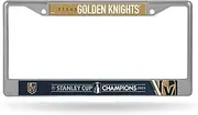 Rico Industries NHL Hockey Stanley Cup Champions 12" x 6" Chrome Frame with Decal Inserts - Car/Truck/SUV Automobile Accessory