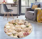 3D Stone Shell Conch O11532 Game Rug Mat Elegant Photo Carpet Mat Fay