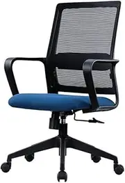 Stable Modern Minimalist Office Chair，Mid Back Swivel Lumbar Support Desk Chair，Comfortable Ergonomic Mesh Computer Chair with Armrest Mobile
