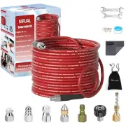 NIFUAL Pressure Washer Cleaning Kit Sewer Jetter Kit for 1/4 Inch NPT Corner ...