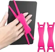 2 Pack Comfortable Hand Strap for Kindle and Tablets, Kindle Accessories for Reading in Bed, Secure and Lightweight Grip Holder for 4.7-8" Tablet/Paperwhite/Kobo/Oasis/E-Book/Phone (Fuchsia)