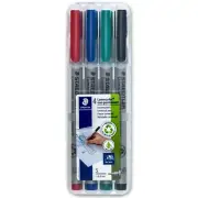 Staedtler Lumocolor Non-Permanent Markers 311WP4, 0.4mm Superfine, 4 Color Set