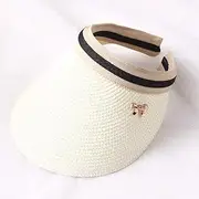 [N\C] New Women's Big Brim Hat Straw Hat Golf Sun Hat Summer Hat Parent-Child Summer Hat Empty Top Beach Hat