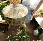 White Quartz Center Hallway Coffee Table Corner Table Quartz Top Outdoor Decor