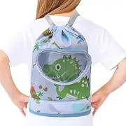 Swim Backpack Kids,Beach Backpack Waterproof Bag - Dry Wet Separated Cartoon Drawstring Lightweight Pool Accessories for Beach School Use Travel Activities Sports Camping Gym
