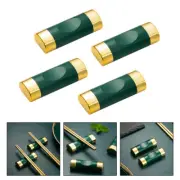 4 Pcs Stainless Steel Chopsticks Rest Desktop Spoon Holder Helper Cutlery