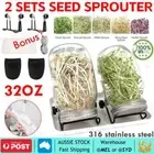 2 Set Seed Sprouter Germination Cover Kit Sprouting Mason Jars With Lids Stand