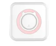 Portable Mini Printer Thermal Photo Printer Bluetooth Wireless with 10 Rolls of Printing Paper, Sticker - Pink