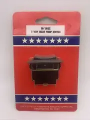 UNITED STATES HARDWARE M-146C 3-Way Bilge Pump Switch, 1/4" Spade Terminals NIP