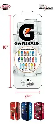 (7) Royal Vendors Chameleon Vend Label - Gatorade Variety Pack - Pepsi - Brisk