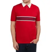 Brixton Men's S/S Polo Shirt TIPTON - RED - Large - NWT - LAST ONE LEFT