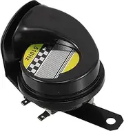 ULTECHNOVO Dual Horn Speaker for Trucks Trains Ships Electric Snail Design for Cars Motorcycles Robust Construction Wind Noise Reduction Sound Quality Black