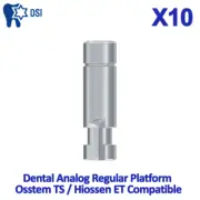 10x DSI Dental Fixture Analog Regular Platform 2.5mm Oss tem TS Compatible RP