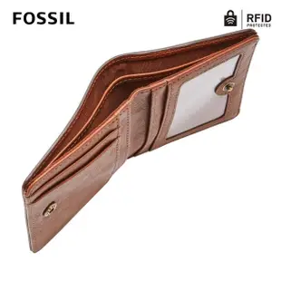 【FOSSIL 官方旗艦館】Logan 咖啡色真皮拉鍊短夾SL7829200