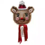 Retro Tinsel Reindeer Tree Topper